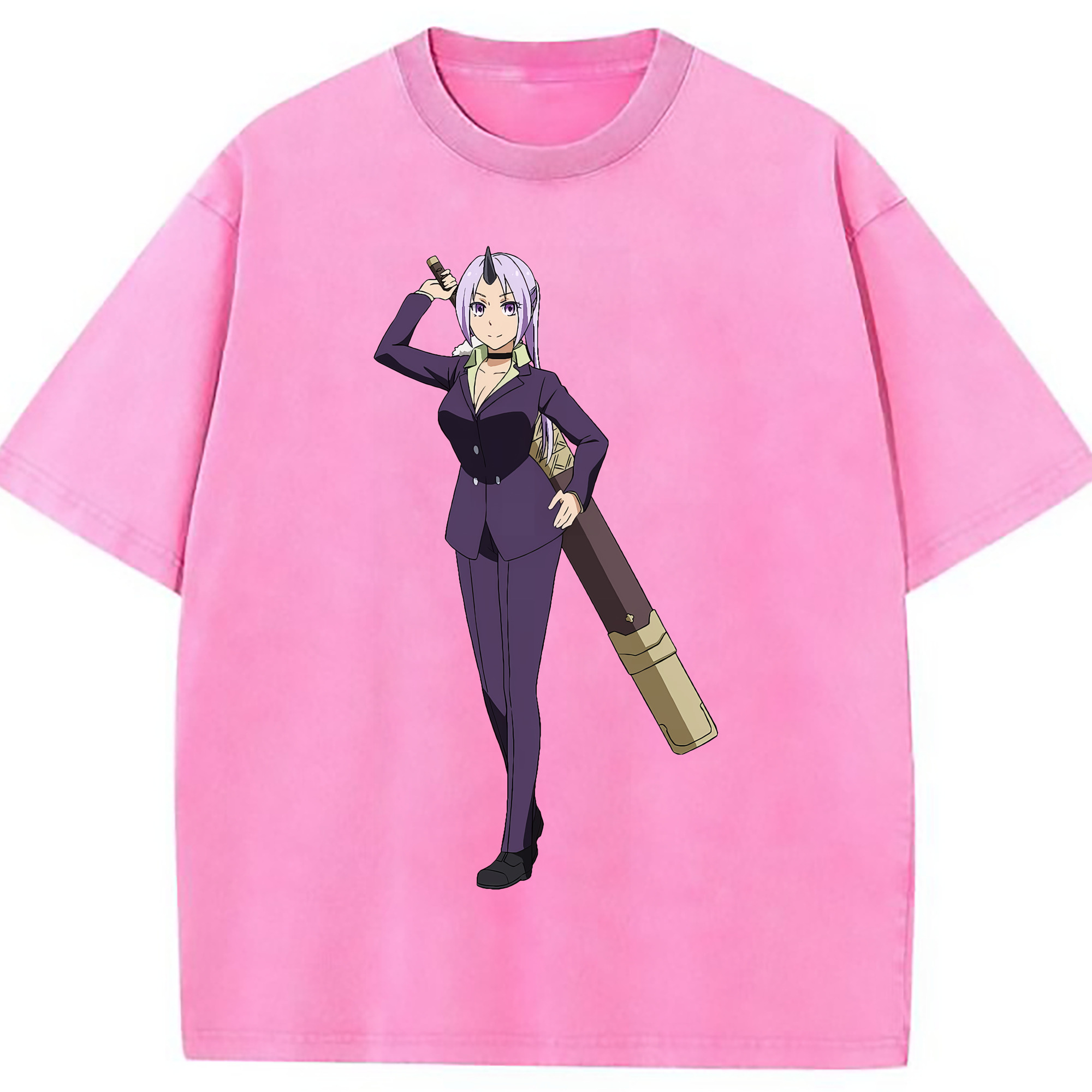 （画像用） 転スラ Regarding Reincarnated to Slime 綿100% ヴィンテージ風 半袖Tシャツ（フロントプリント）
